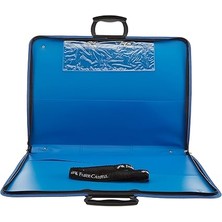 Proje Çantası Mavi, 38X55 Cm, Askılı Taşıma, Kalemlikli, Sert Kapaklı, El Yormayan Ergonomik Kulp