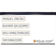 Stor EN210CM BOY180CM Projeksiyon Perdesi Manuel-Yeni Akıllı Kumaş Teknolojisi