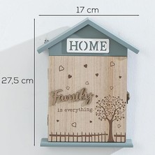 2073 Duvara Montajlı Dekoratif Anahtarlık Dolabı - Duvar Askılı Anahtar Saklama Kabini 17X27,5CM