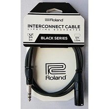 Black-Serisi Simetrik Bağlantı Kablosu – 6,3-Mm-Trs-Jak (Erkek) Xlr (Erkek), Uzunluk: 1 M – Rcc-3-Trxm