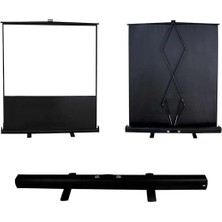 221X123 cm Taşınabilir Portatif Pull Up Floor Screen Projeksiyon Perdesi
