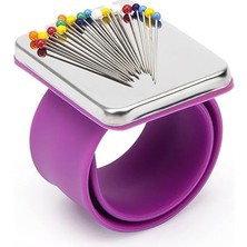 Renk Terzi Iğnedenliği Mıknatıslı Bileklikli Kare Iğnelik ve 250 Iğne