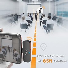 IPHONE15 (Usb C)/android Telefon/tablet Için Kablosuz Yaka Yaka Mikrofon, Akülü Kondenser Klipsli Mikrofon, Mini Mikrofon, Video, Röportaj, Vlog, Youtube, Kayıt-M6 Için Tip C Alıcısı