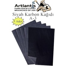 Karbon Kağıdı A3 5 Adet 29,7X42 cm Renkli Karbon Kağıdı Kopya Kağıdı Transfer Kağıdı Siyah