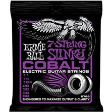 Ball Power Slinky Kobalt 7 Telli Elektro Gitar Telleri, Ölçü 11-58