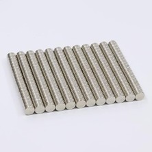 Adet 6x3 mm Yuvarlak Güçlü Neodyum Mıknatıs (Çap 6 mm Kalınlık 3 Mm)