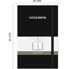 Journals Nota Bene Classic Sert Kapak Defter (Siyah, 13X21 Cm)