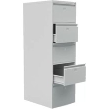 Çekmeceli Metal Kartoteks Askılı Dosya Dolabı Gri Renk