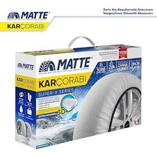 Lastik Kar Çorabı Kar Zinciri Muadili Yüksek Kalite Tekstil Kar Zinciri Superx Series (X-Large)