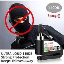 Fren Kilidi, Fren Diski Kilidi, Motosiklet Kilidi, Alarm, Alarm Diski, Güvenlik Kilidi, 1,2 M Geri Çağırma Kablosu ve Kilit Çantası, Fren Rotoru, 6 mm Bisiklet, Scooter, Motosiklet Için