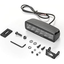 Led-Uzun Huzme Far Mini Lightbar 6.2" - 12/24V - 2000LM - Dörtgen - Geniş Çaplı Aydınlatma - Kablo Uzunluğu: 800MM - Soket Modeli: Açık Kablo Uçları LED Lightbar