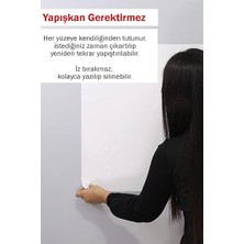 Tanıtım Beyaz, 2 Adet Yapışkansız Tutunan, Statik, Inovatif, Pratik Yazı Tahtası, Elektrostatik Kağıt (Centimeters, 100 cm x 120 Cm)