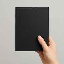 Tanıtım Amerikan Ciltli, A5 Çizgili Not Defter, 64 Yaprak, 90 Gr. Ivory Kağıt, Ofis Için Ideal, Plan (Siyah Kapak)