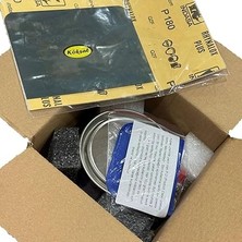 Polyester Çelik Macun 500 Gram Set+3 Adet Zımpara