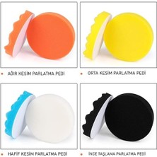 Pasta Cila Polisaj Parlatma Pedi Seti 115MM 11 Parça Oto Parlatıcı Pedleri Otomotiv Parlatma