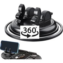 Telefon Standı ve Telefon Tutucusu Vakumlu 360 Derece Dönebilir Son Derece Sağlam Tutan Araç Tutucu Telefon Standı Std-03