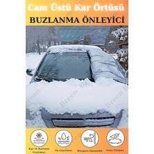 Buzlanma Önleyici Araba Cam Üstü Kar Örtüsü Su Geçirmez Ön ve Yan Cam Koruma(Gri, (135-225) X160 Cm(Santimetre))