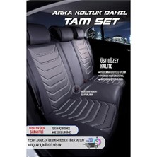Yaris Cross ile Uyumlu Lüx Deri Oto Koltuk Kılıfı Ön Arka Takım Eagle Füme