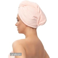 Pamuk Pudra Havlu Bone Saç Kurutma Bonesi Kafa Havlusu Duş Banyo Bonesi Islak Saç Kurulama Bone