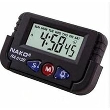 Mini Saat - Dijital Masa Saati - Araç Saati Alarm Kronometre - Mini Kenko