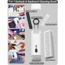 Home Klavye Temizleme Fırçası, 7'si 1 Arada Çok Fonksiyonlu Klavye, Kulaklık Temizleme Fırça Seti Asorti