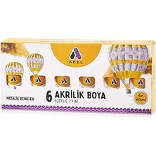 Akrilik Boya 60 ml x 6 Metalik Renkler