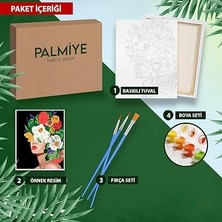 Hobi Sanat Sayılarla Boyama Tuval Seti Fırça Boya Dahil (Çıtalı) 40X50 cm - Fil