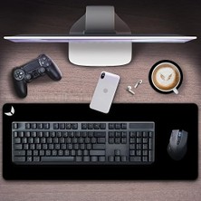 Classic - Gaming Oyuncu Gamer Mouse Pad, Kaymaz Taban Büyük Boy Large Ofis Tipi Mouse Ped, Fare Altlığı, Düz Masa Koruyucu Klavye Altı Mousepad 70X30 Cm, Siyah