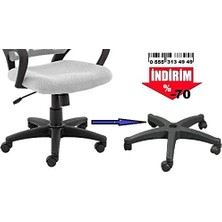 Ofis Büro Çalışma Sandalye Koltuk Için Tekerlekli Döner Yıldız Ayak Üniversal Plastik