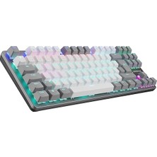 Snug K14 Beyaz/gri Blue Swıtch Rainbow Tkl Mekanik Gaming Oyuncu Klavye