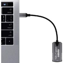 Type C Video Capture Yakalama Kartı Uçlu HDMI To Type-C Pc Bilgisayar Video Yakalama (Hdmı Aktarma Için Kullanılmaz)