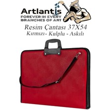 Resim Çantası Fermuarlı Kulplu 37X54 cm 1 Adet Teknik Resim Dosya Çantası 35X50 cm Askılı Proje Çantası Okul Sınıf