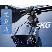 K10A Katlanabilir 360 Derece Her Yöne Dönebilir Vacum Magnetic Araç Tutucu Telefon Standı Kilitli Vakum ve 5 kg Taşıma Kapasiteli Mıknatıs Ile Hem Şık ve Kaliteli Hem De Sağlam ve Çok Güçlü