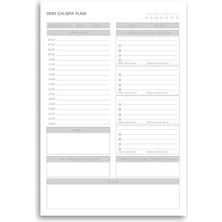 Tanıtım Masaüstü Ders Çalışma Planlayıcı | 60 Yaprak | 17X24 cm | Günlük & Haftalık Program Defteri | Öğrenci Planlama Bloknotu