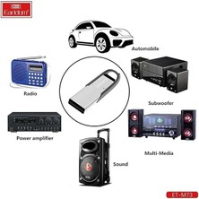 Fm 5.0 Bluetooth Kablosuz Mini Araç Kiti Wireless USB Aux Dönüştürücü +Hoparlör Çevirici Metalik
