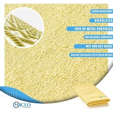 Cleanıng | 50X60CM - Premium Oto Araç Kaporta, Cam Kurulama Sentetik Güderi Bez | Çizmez, Leke Bırakmaz