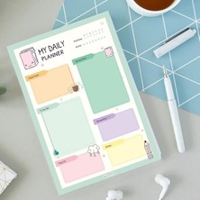 Haftalık, Günlük Planlayıcı Set - 50 Sayfa Tarihsiz Masaüstü Planner - Gençler, Kızlar, Yetişkinler Için To Do List - 3 Parça - Green Serisi