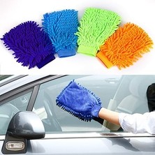 Set Su Geçirmez Mikrofiber Yıkama Eldiveni, Araç Yıkama Eldiveni, Temizleme Bezi, Temizlik Bezi, Araç Bakımı, Parlatma Eldiveni, Bakım Eldiveni, Araba Yıkama, Motosiklet, 21 x 16 Cm, 4 Renk