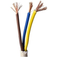 mm Cca Ttr Beyaz Renk Kauçuk Topraklı Seyyar Elektrik Kablosu (10 Metre)