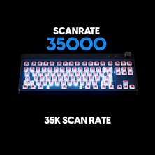 Xboard Ms Mekanik Oyun Klavyesi, 35 K Tarama Oranı ve 8k Sondaj Hızı, Sıcak Değiştirilebilir Ultra Düşük Gecikme Süresi Için Tkl Eklemli Montaj, Alüminyum Plaka, Pbt Tuşları