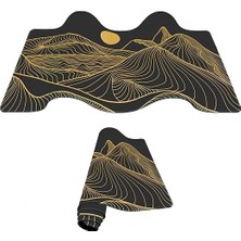 Gamer Mouse Pad 90X40 Mouse Pad Xxl Büyük Oyuncu Mousepad (Black Moon, 90X40 cm 3mm Kalınlık)