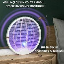 Katlanabilir Şarjlı 12000MAH 300V 5 Katmanlı Uv Işıklı Elektrikli Sivrisinek Öldürücü Raket Sinek Öldürücü Sineksavar