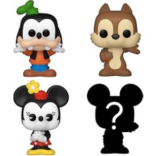Bitty Pop! Disney – Goofy, Chip, Minnie Mouse (Hands Folded) ve Sürpriz Mini Gizem Figürü – 2,2 cm Koleksiyon – Istiflenebilir Raf Dahil, Hediye Fikri, Disney Hayranları