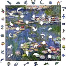 - Ahşap Puzzle Yetişkinler Için - Claude Monet Nilüferler Benzersiz Parçalı Puzzle - 353 Parça Ahşap Yapboz - Yapıştırıcı Folyo Dahil - Dekoratif Ahşap Puzzle - 29X29 cm - S1-28