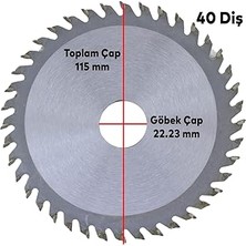 Testere Spiral Ağaç Ahşap Sunta Kesme Testeresi 115 mm 40 Diş (2 Adet)