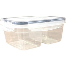 Urfakent Buffer® 2 Bölmeli 0,45+0,45 Litre Kilitli Kapaklı Erzak Saklama Kabı LC-524