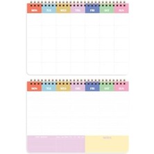 Ayko Haftalık ve Günlük 3’lü Masaüstü Süresiz Planlayıcı Set - Kurdele