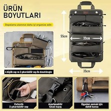 Alet Çantası, Ağır Hizmet Tipi Kanvas Rulo Takım Çantası, Katlanabilir Alet Organizer El Çantası, Tamirci Marangoz Teknisyen Hobici Takım Çantası, Alet Takım Anahtar Düzenleyici Çanta Gri