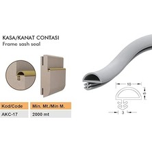 Ahşap Kapı Kasa Fitili-Ahşap Amerikan Kapı Kasa Fitili 25 Metre Krem Renk Yandan Tırnaklı 10 mm Genişlik D FITIL-AKC-17KRM