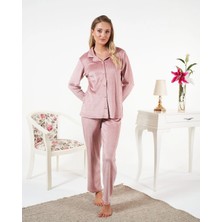 Estiva 25361 Gömlek Yaka Kadife Pijama Takımı